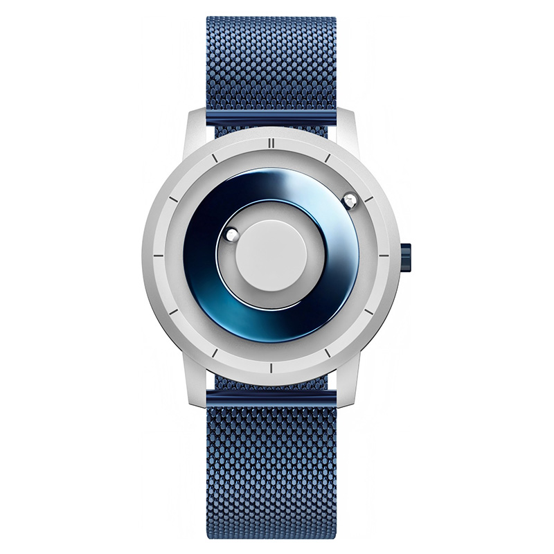 Magnetic Floating Ball Watch for Men Creative No Pointer Minimalist Waterproof Silicone Strap Quartz Wrist Watch