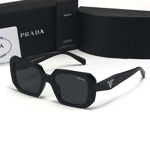 PRADA Oversized Square Sunglasses for Women Men, Trendy Chunky Frame UV400