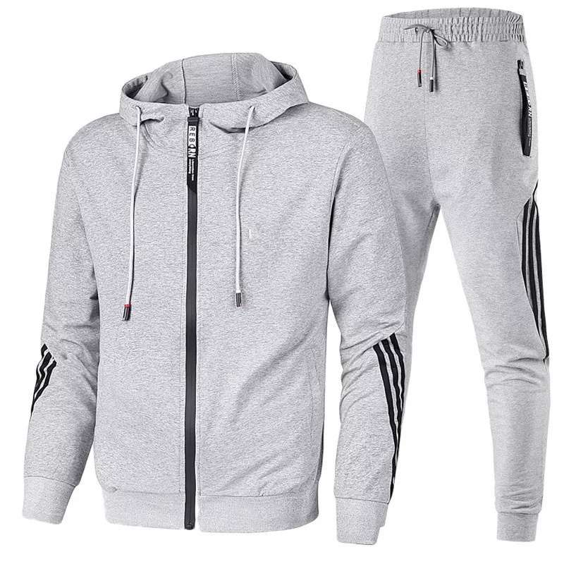 Cross-Border New Arrival European and American Men's Casual Sports Suit Fashion Zipper Jacket Men's and Women's Running Sports Suit