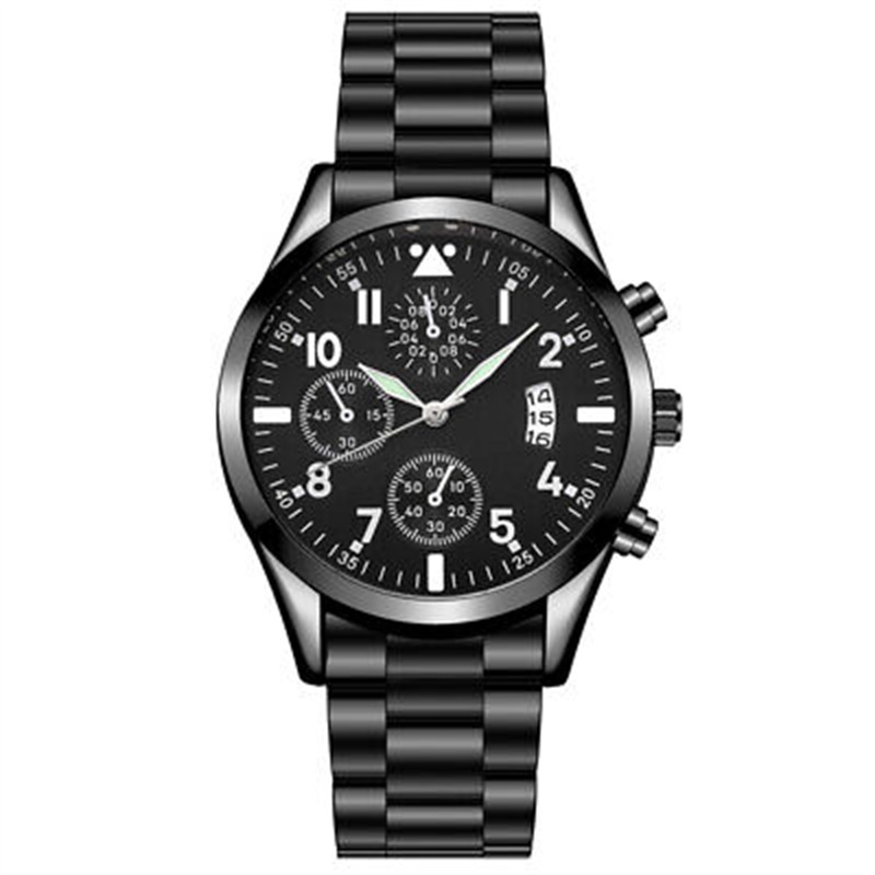 ZZ Luminous Calendar Metal Strap Men's Analog Quartz Formal Casual Wrist Watch Gift