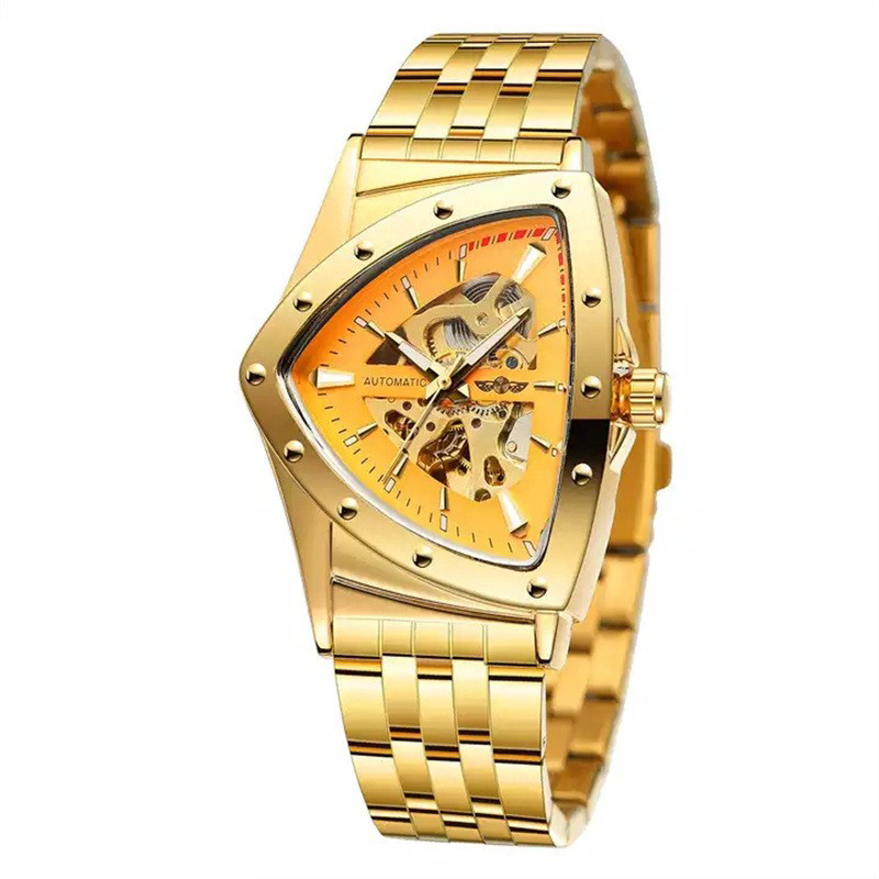 Men's Fashion Casual Hollow Triangle Automatic Mechanical Watch